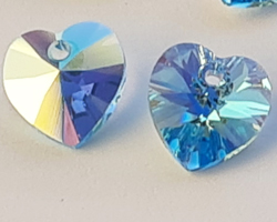  swarovski 6228 10mm aquamarine ab heart pendant 