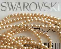  swarovski 5810 gold 3mm pearl bead (200ps) 