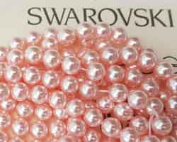  swarovski 5810 rosaline (pink) 6mm pearl bead (100ps) 