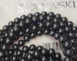  swarovski 5810 black 6mm pearl bead (100ps) 