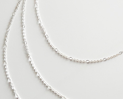  cm's - SOLD IN METRIC LENGTHS - sterling silver loose 9+1 slim figaro chain - larger chain links are 2mmx3mm - chain weighs ~3.4g per meter, large links easily accept a 1.3mm ring/wire 