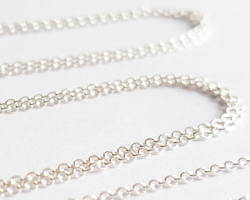  cm's - SOLD IN METRIC LENGTHS - sterling silver forzantina link chain - 29 links per inch, 3.05g per meter, end links accept a 0.5mm ring/wire 