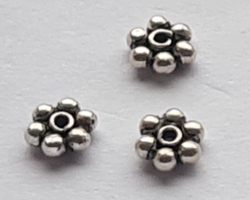  sterling silver 3.85mm bali daisy spacer 