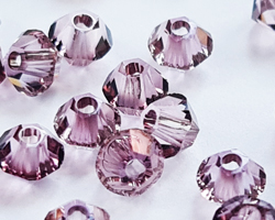  swarovski 5328 3mm crystal antique pink bicone bead 