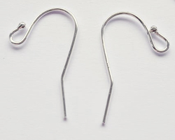  pair(s) of sterling silver, stamped 925, french earwires, wire has a diameter of 0.75mm, total length is 21mm, the 925 is tiny, but it is there 