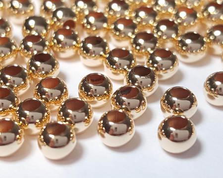  gold filled 14/20 4mm round bead, 1.7mm hole 