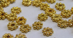  vermeil 5mm daisy spacer with 1.4mm hole 