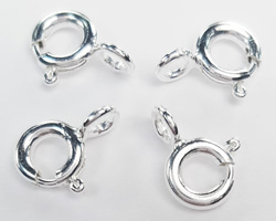  SILVER FILLED 5mm spring ring clasp 