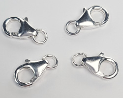  SILVER FILLED 10mm lobster clasp plus attached 4.4mm open jump ring 