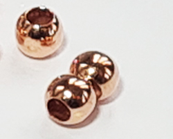  <3.7g/100> ROSE VERMEIL light weight 3mm round bead, 1.5mm hole, 1 micron plating for increased durability [vermeil is gold plated sterling silver] 