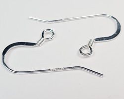  pair(s) silver filled, stamped 925/10SF on 25mm shank earwire with 0.7mm wire and coil 