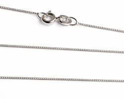  ready made sterling silver necklace - 16 inch length - curb chain, 0.65mm diameter - a very smooth, sleek chain, perfect for pendants 