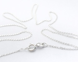  ready made sterling silver necklace - 16 inch length - curb chain, 0.55mm x 1mm - a very smooth, sleek chain, perfect for pendants 