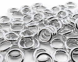  sterling silver closed jumpring, 5.5mm outside diameter, 0.9mm thickness, 3.7mm internal diameter 