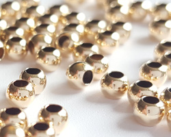  gold filled, 14/20, 3mm round bead, 1.5mm hole 